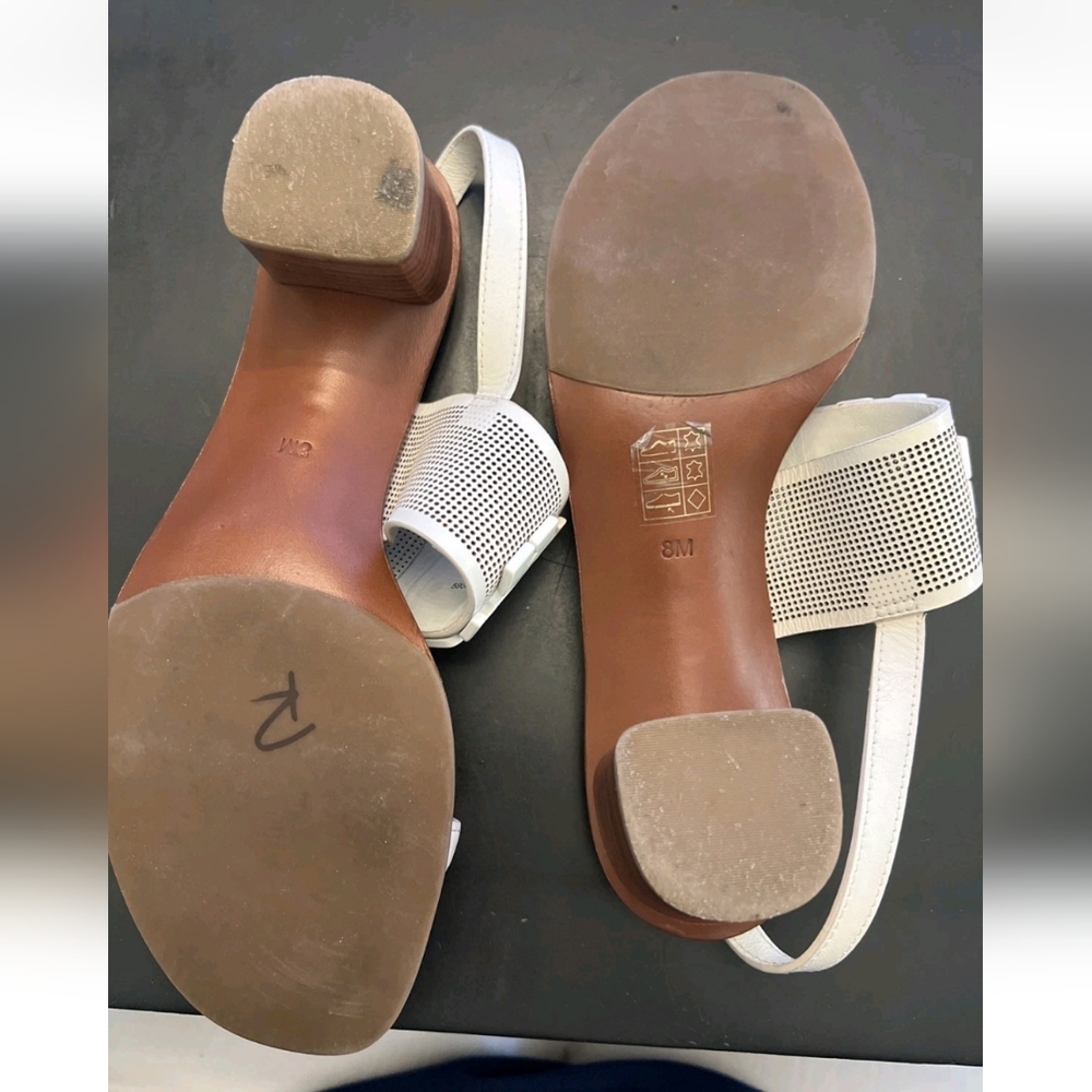 Tory Burch Lowell II Ladies Size 8 White Leather Sandals - Picture 7 of 13